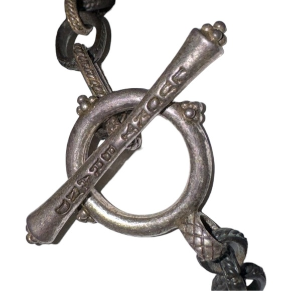 Lucky Brand Peace Sign Wood Inlay Bracelet - Picture 6 of 7